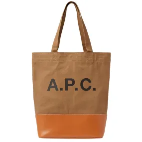 A.P.C. Axel Denim Tote BagKhaki
