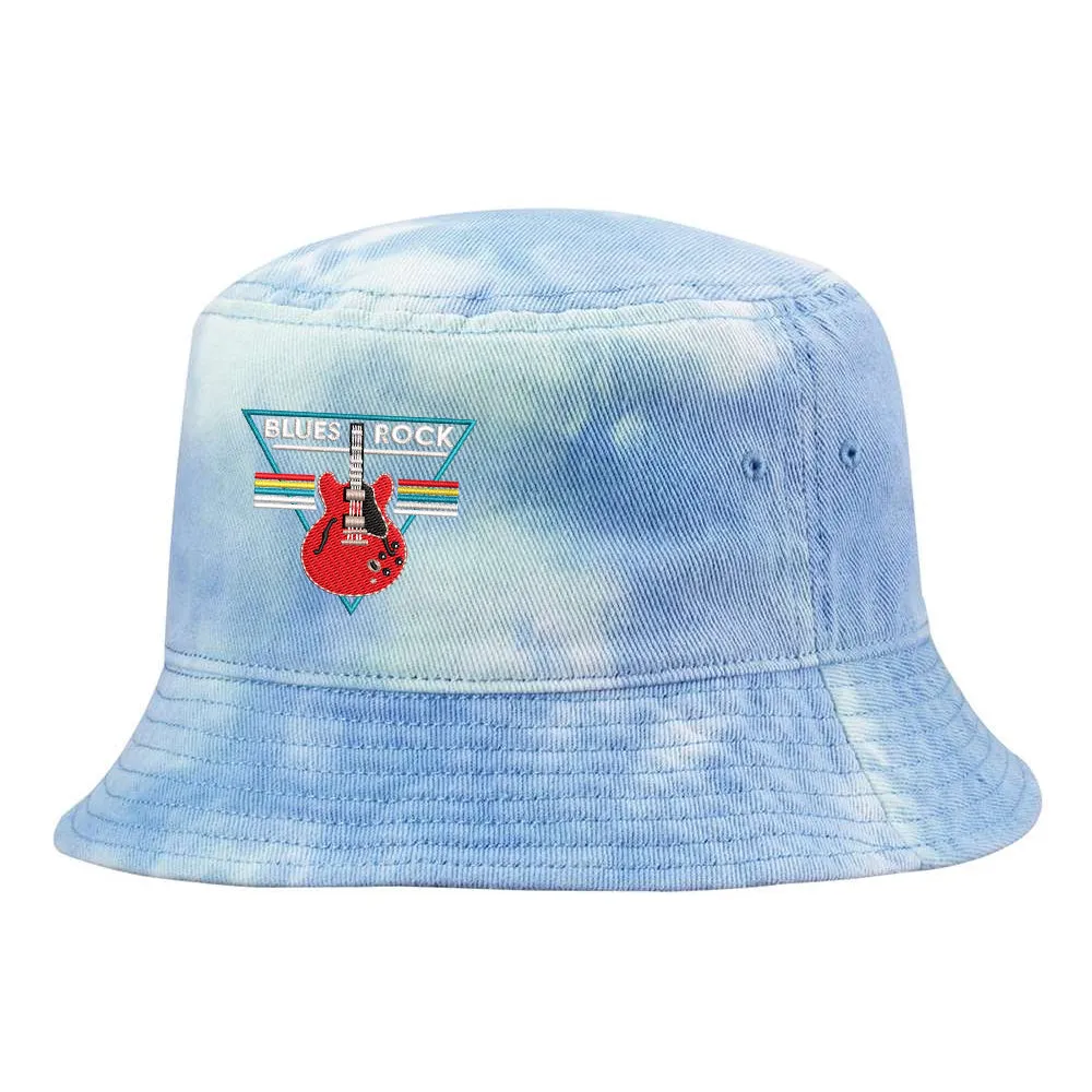 Blues Rock Triangle Tie Dye Bucket Hat