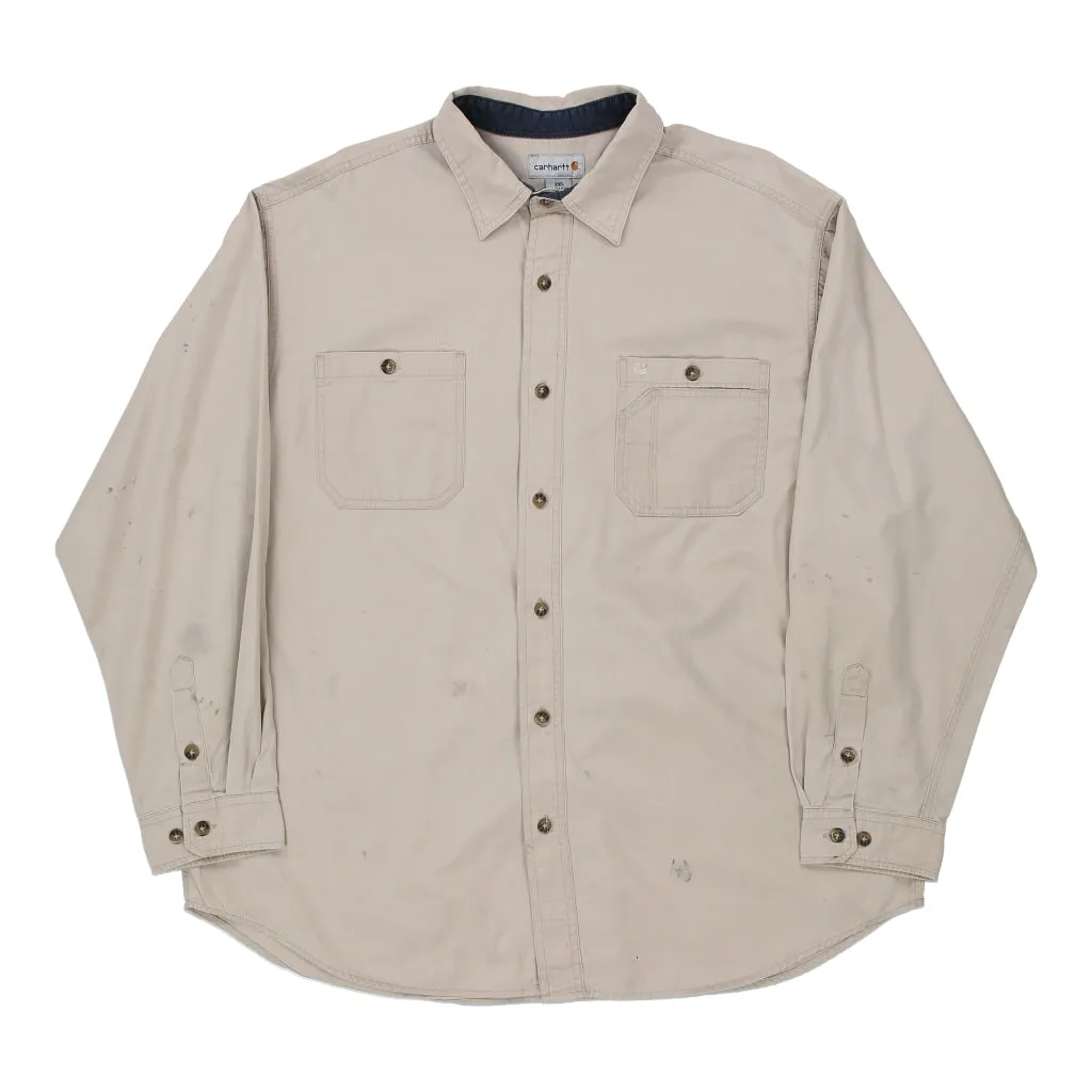 Carhartt Shirt - 2XL Cream Cotton