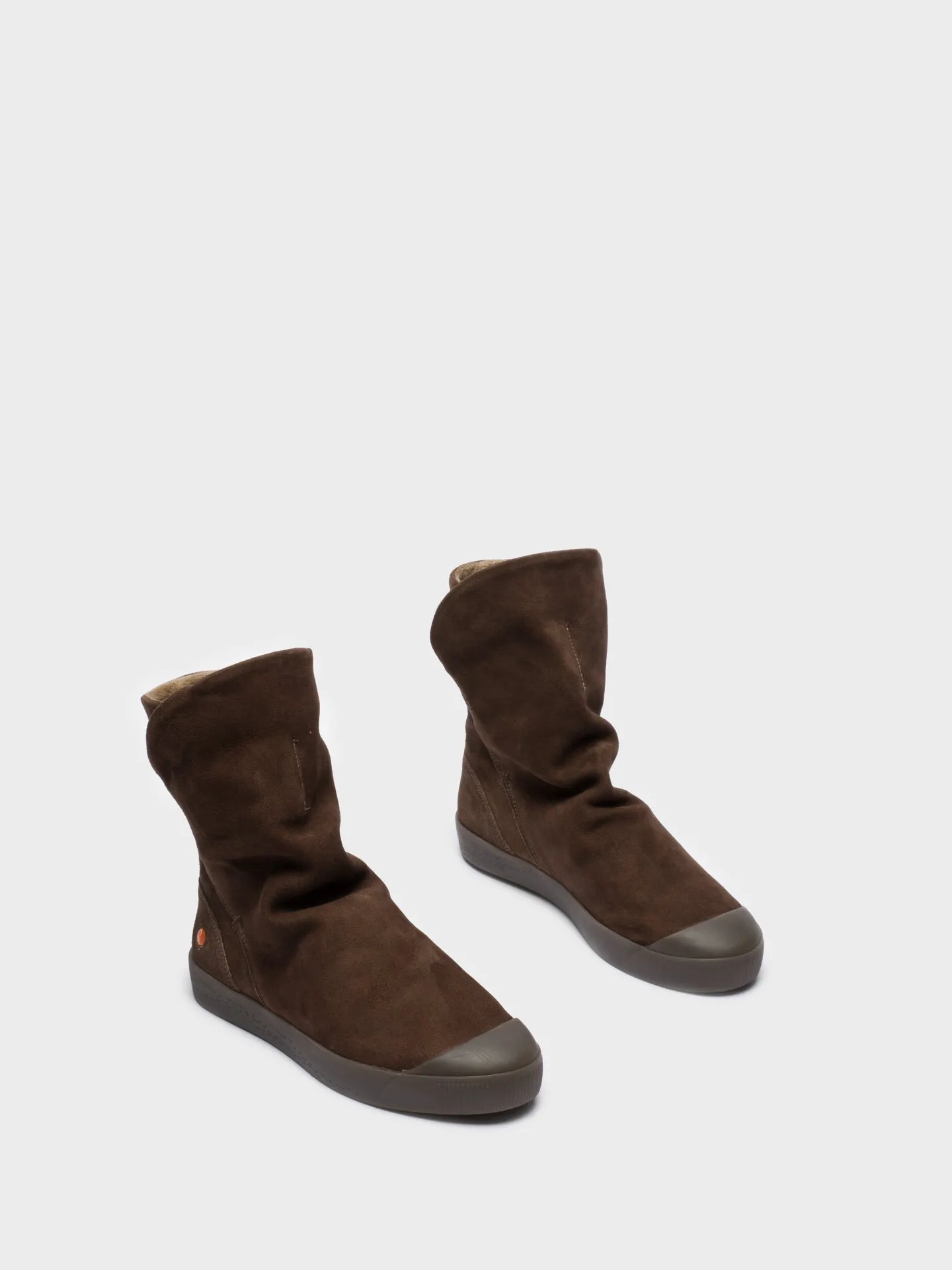 Chocolate Round Toe Ankle Boots