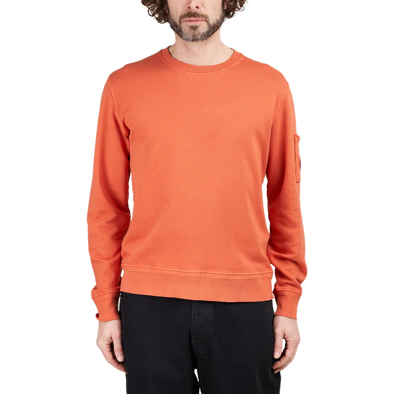 C.P. Company Cotton Fleece Resist Dyed Sweatshirt (Orange)