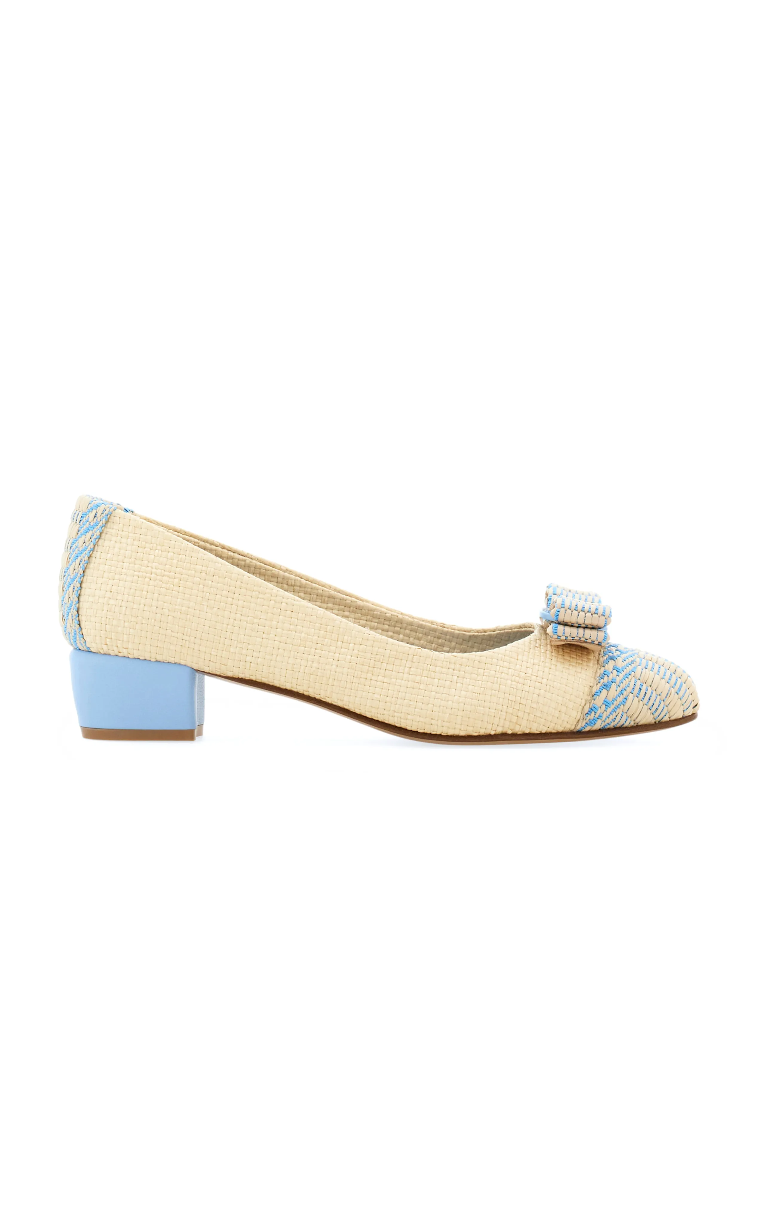 Ferragamo Vara Raffia Pumps