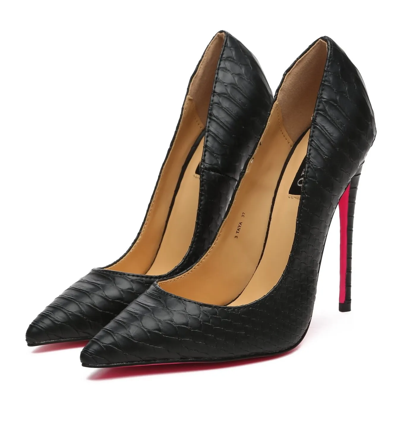 Giaro TAYA BLACK SNAKE PUMPS