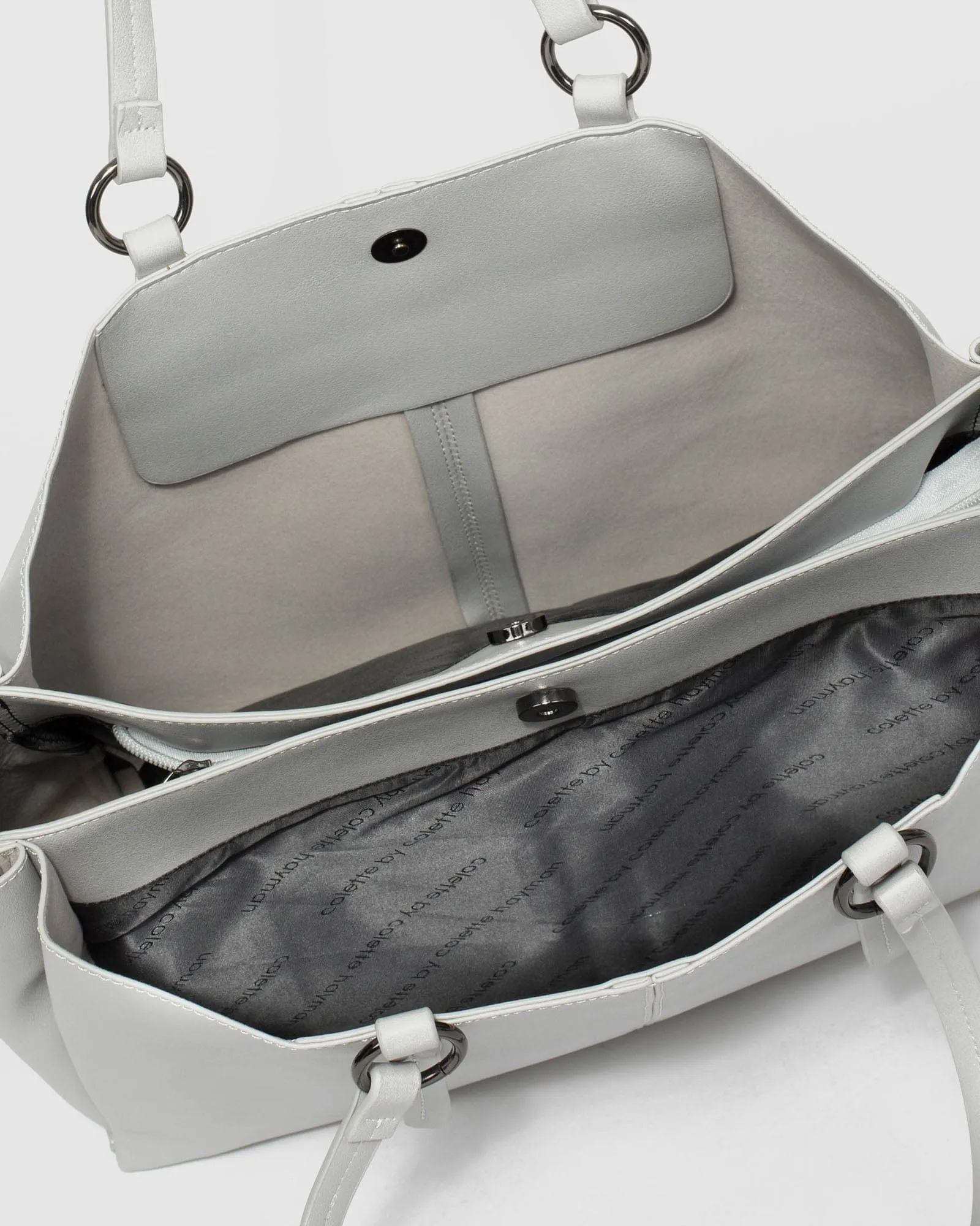 Grey Stacey Ring Tote Bag