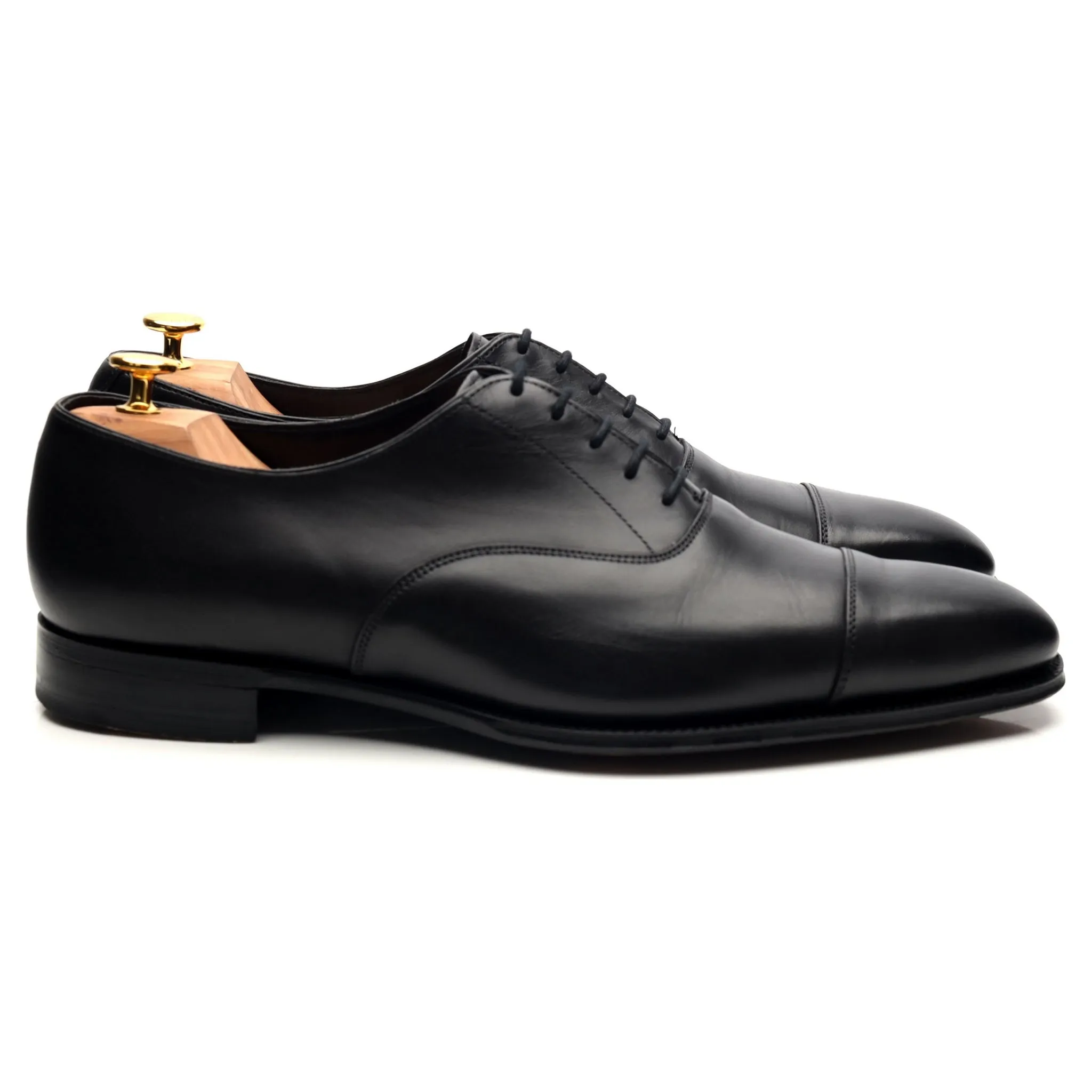 'Harry' Black Leather Oxford UK 12 E