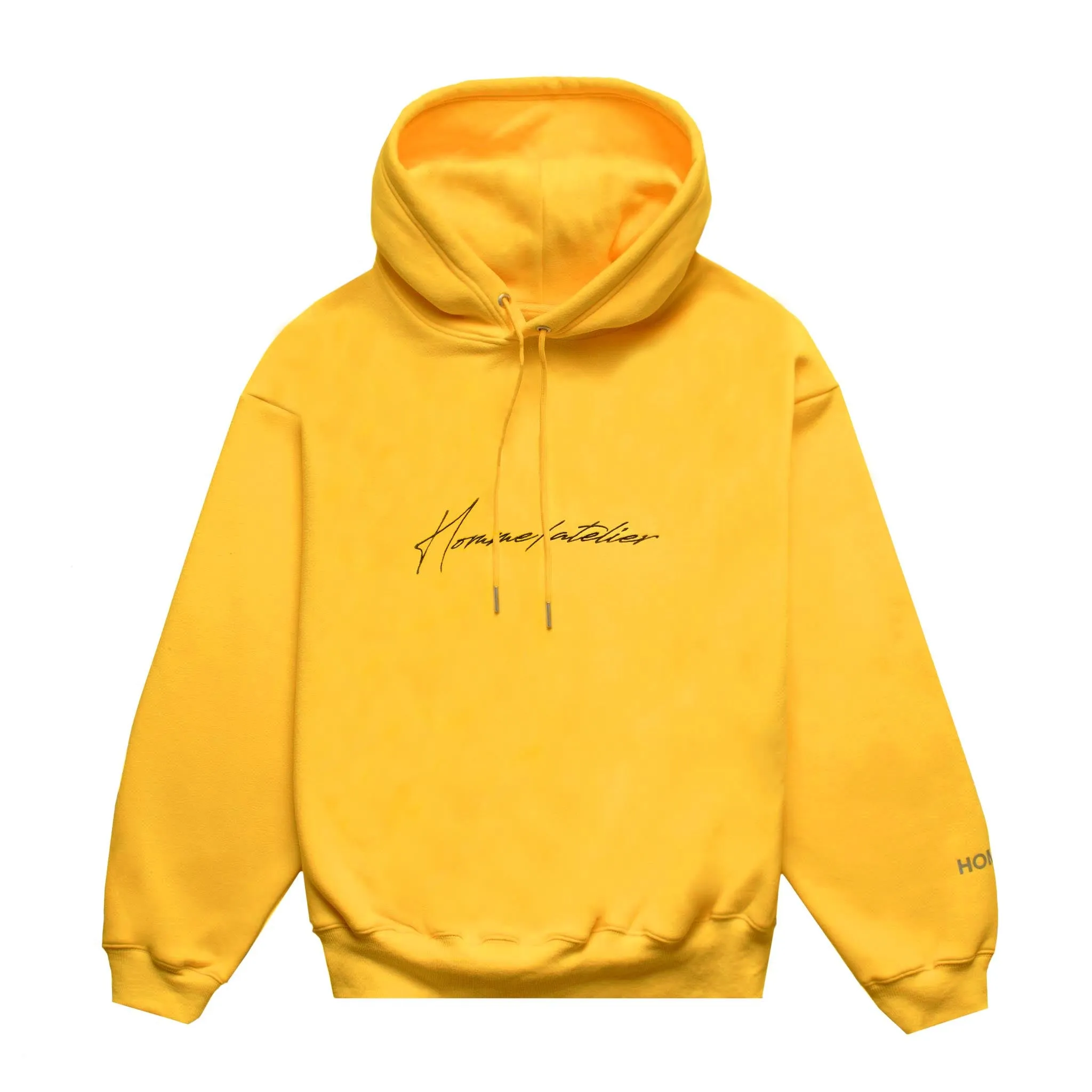 HOMME+ Heavyweight Atelier Embroidery Hoodie Yellow