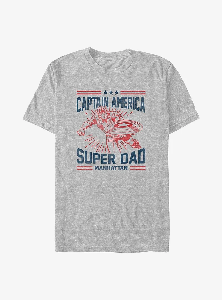 Hot Topic Marvel Captain America Super Dad T-Shirt