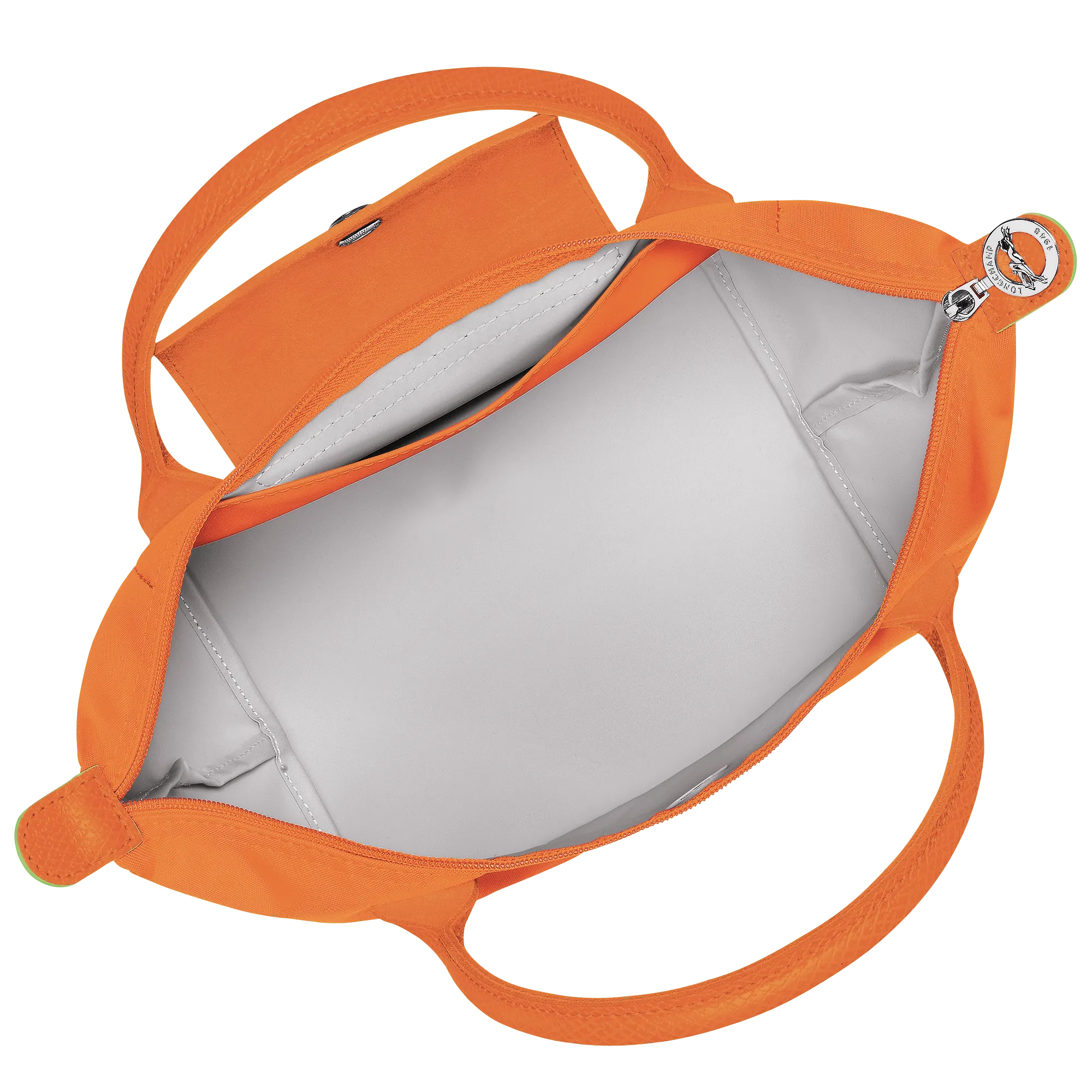 Le Pliage Green M Handbag Orange - Recycled canvas