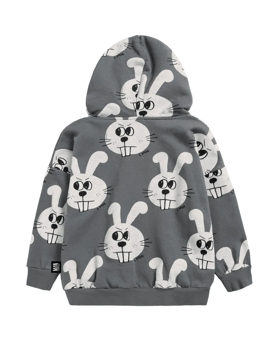 Little Man Happy BUNNY HOODIE | GREY