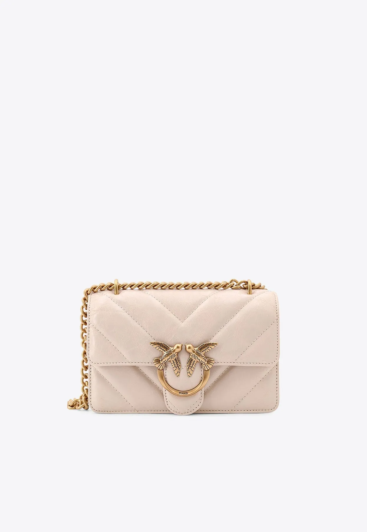 Mini Love Quilted Leather Crossbody Bag