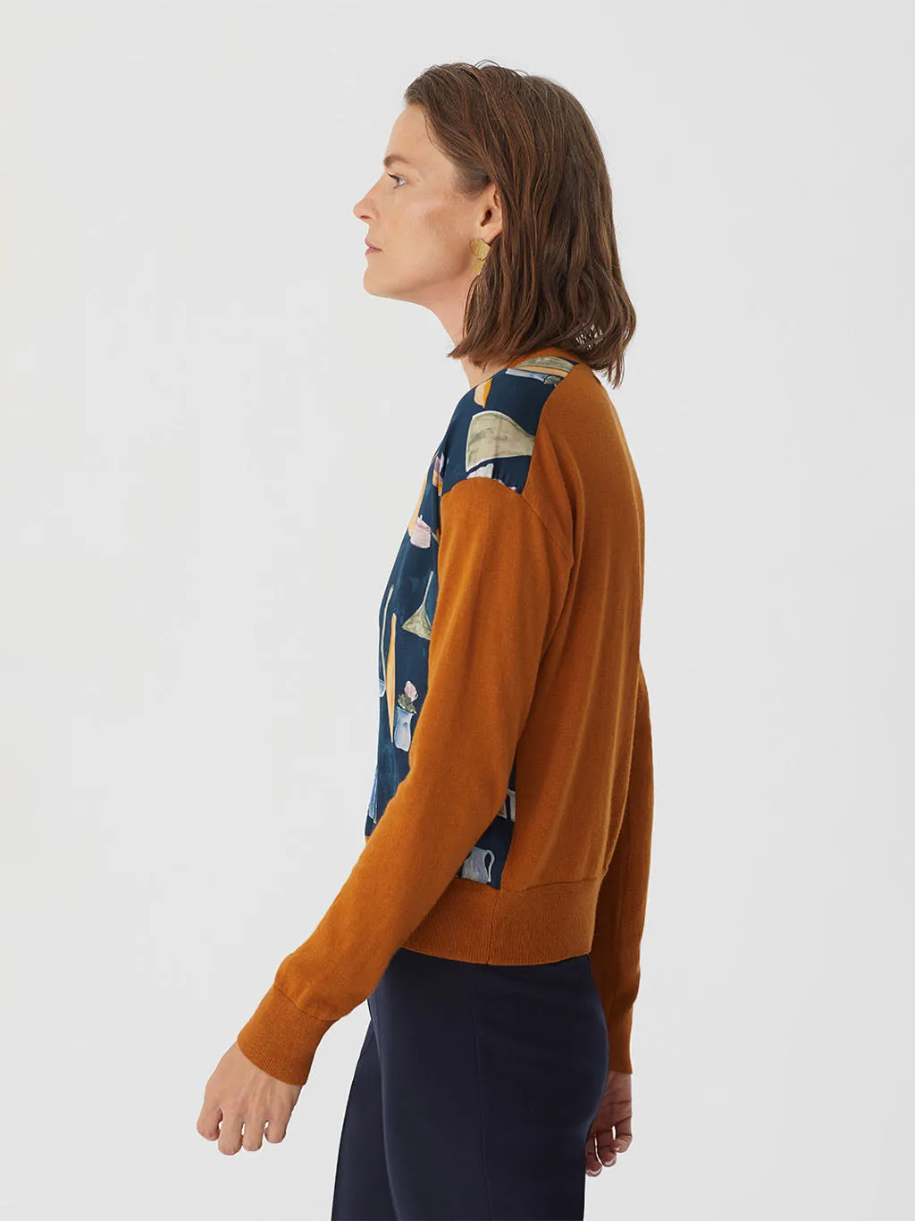 Nice Things Front Woven Sweater