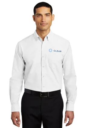 Port Authority SuperPro Oxford Shirt, White [CLEAR]