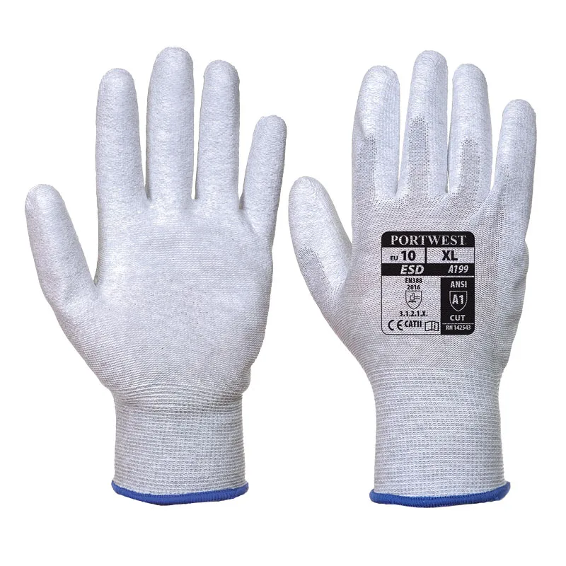 Portwest A199 Antistatic PU Palm Gloves