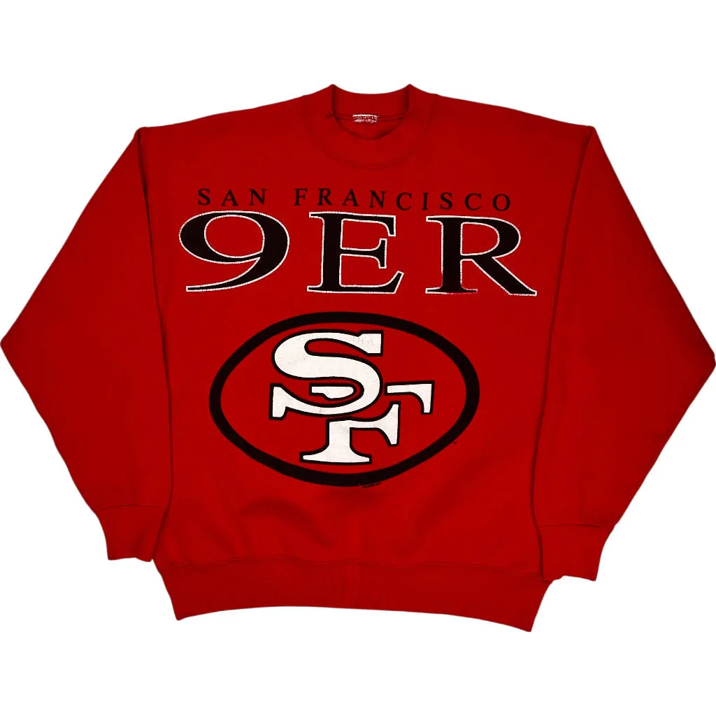 San Francisco 49ers Graphic Sweatshirt - XL - Red Cotton