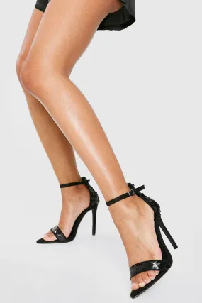 Sequin Pointed Toe Two Part Heel