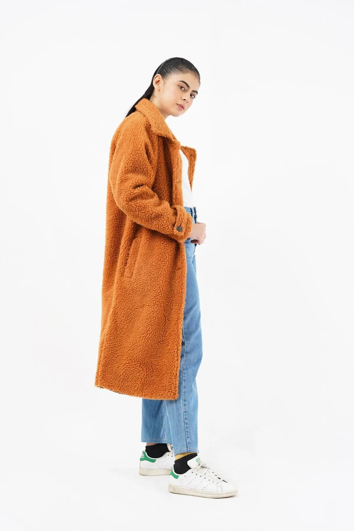 Sherpa Long Coat - camel