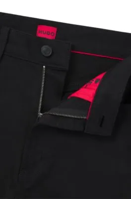 Slim-fit jeans in stay-black stretch denim