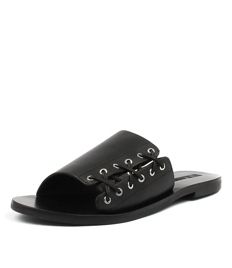 SOL SANA Mac Slide Black Leather