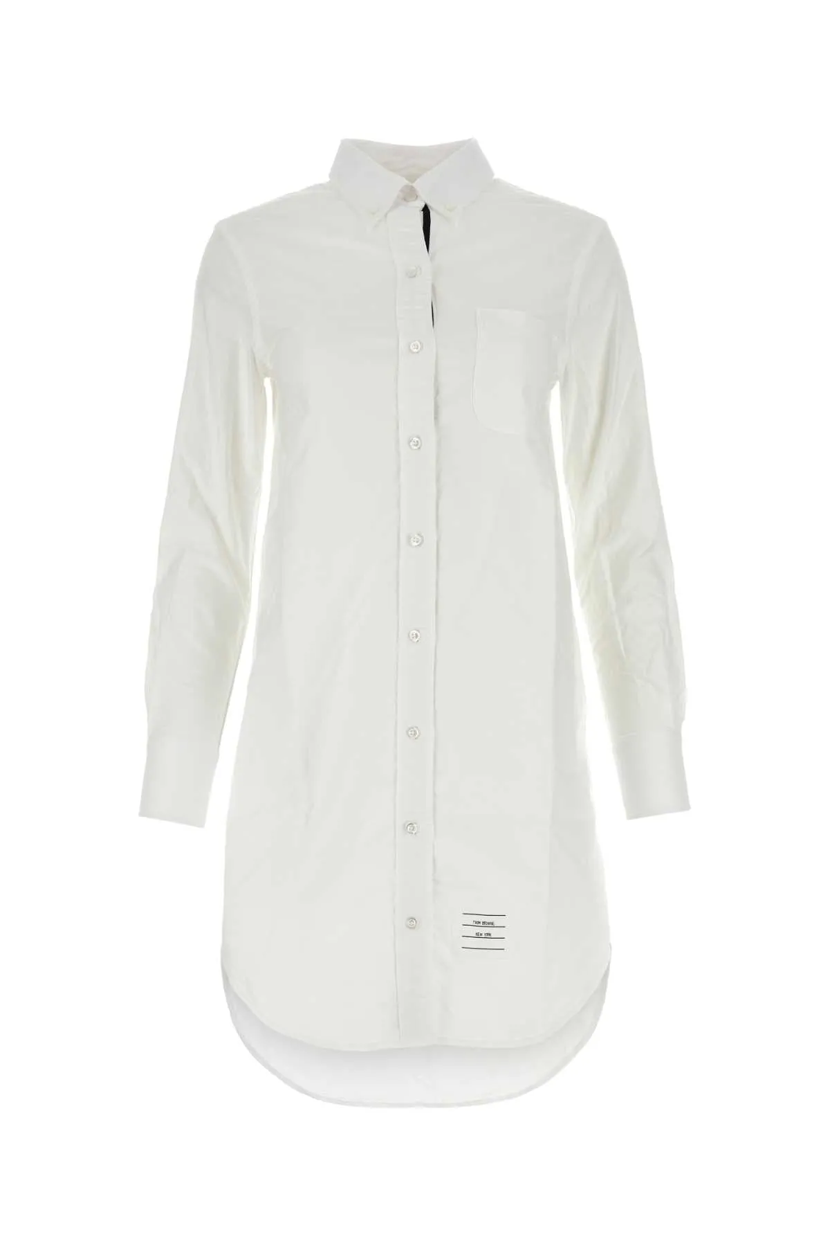 Thom Browne White Oxford Shirt Dress