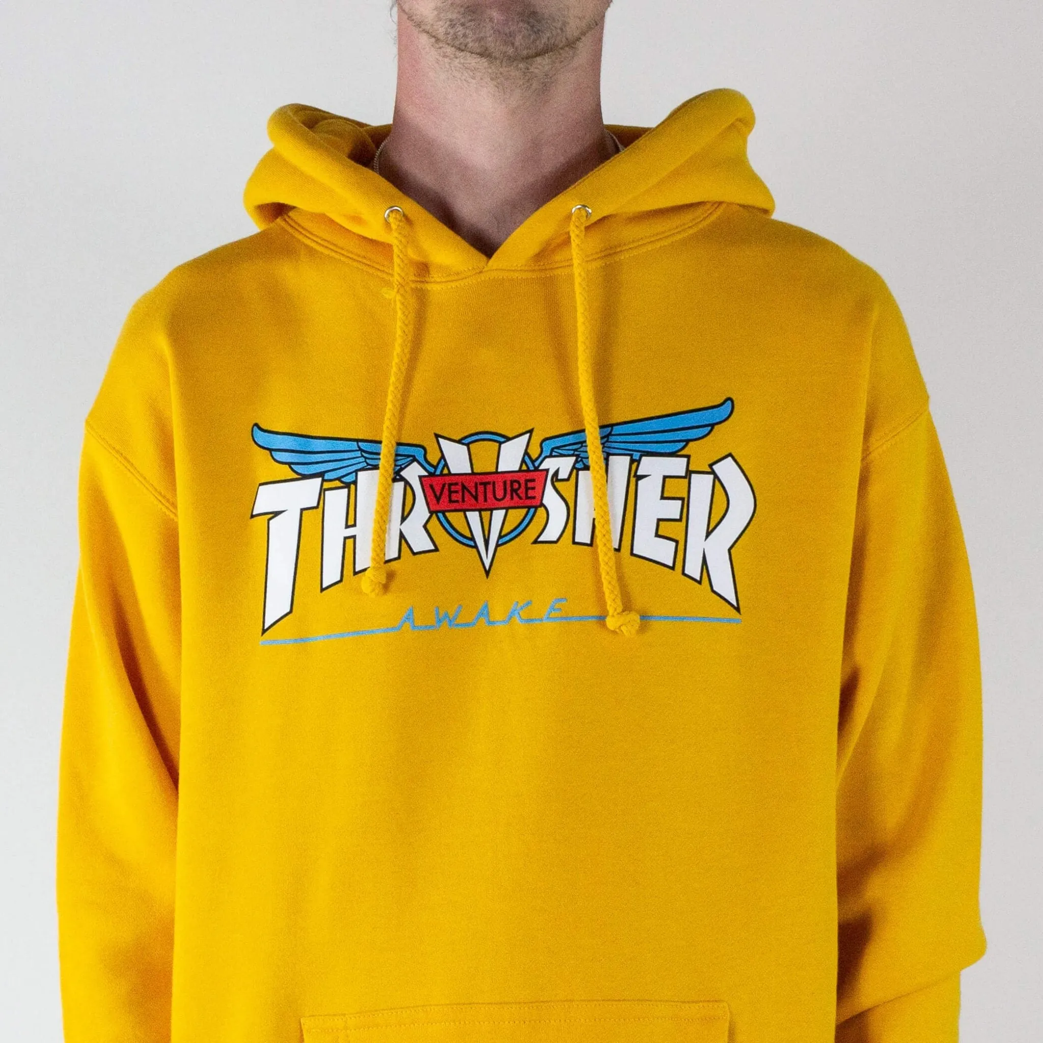 Thrasher Venture Collab Hoodie- Gold exclusive at Remix