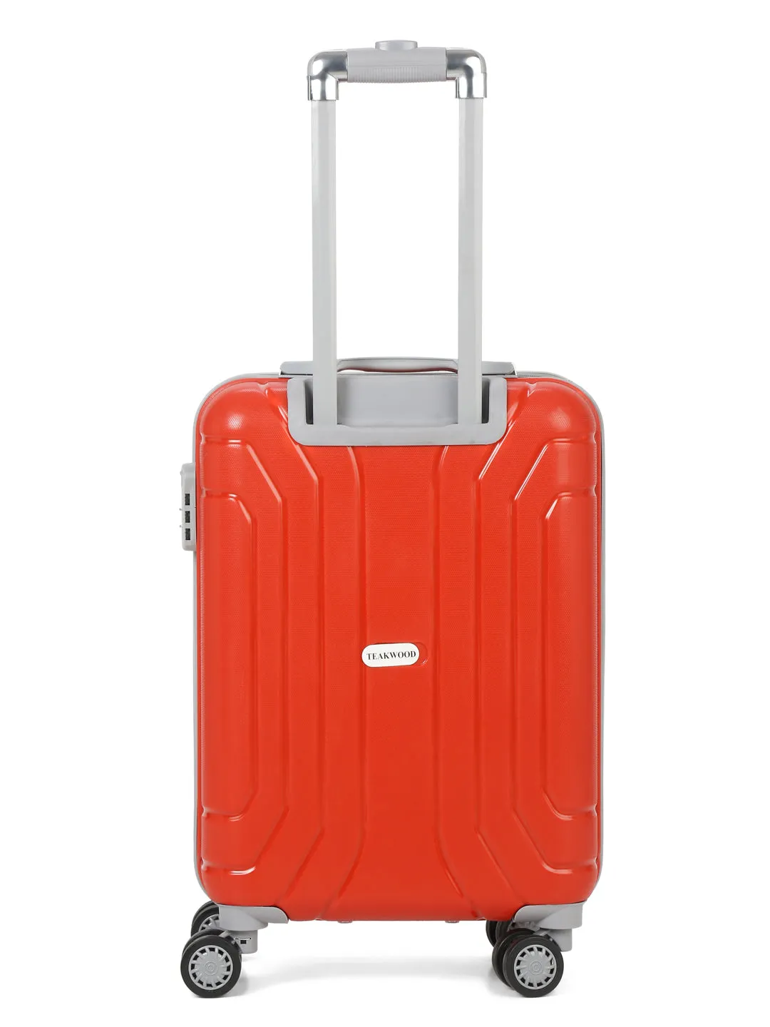 Unisex Hard Red Medium Trolley Bag