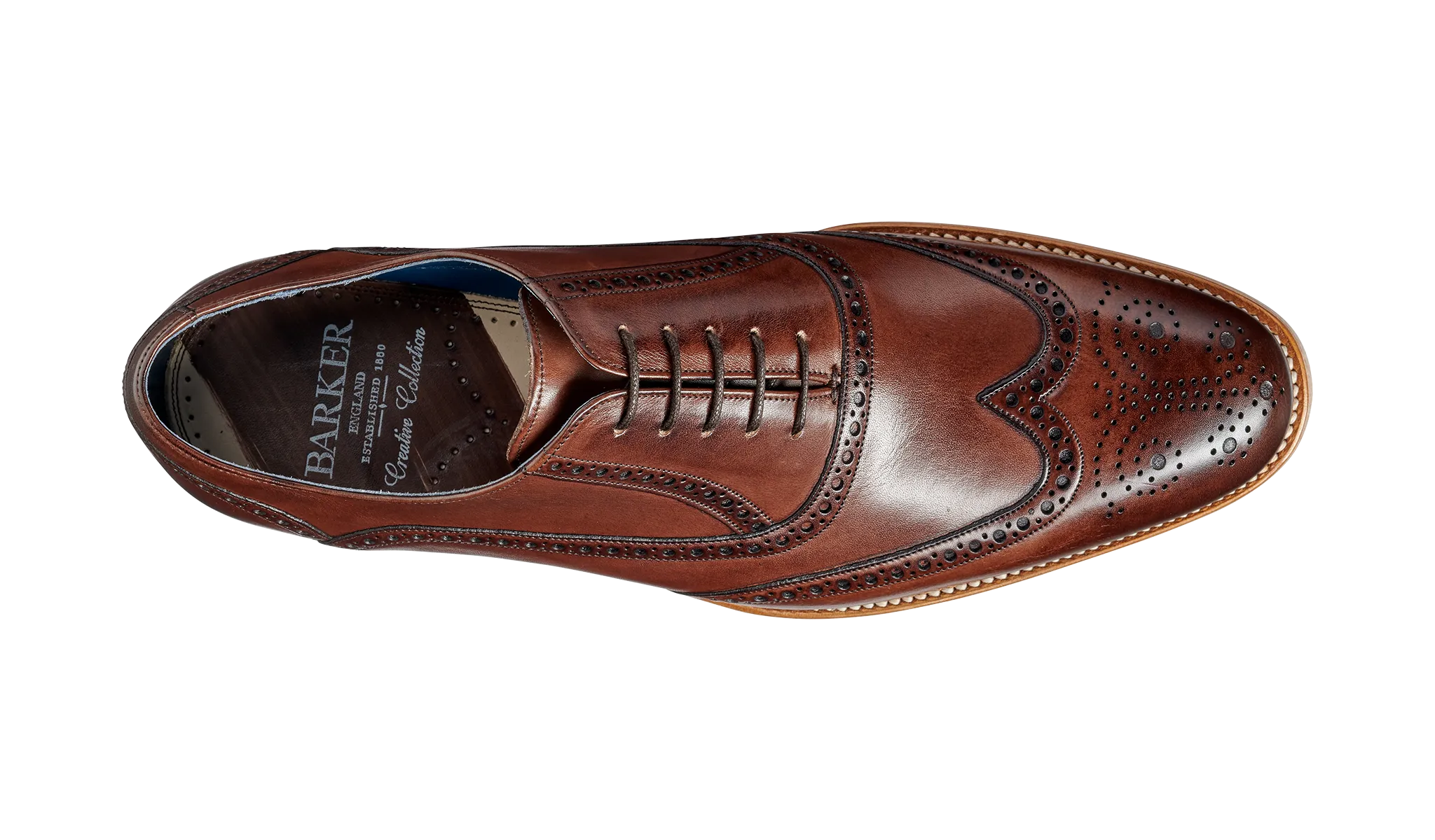 Valiant - Ebony Hand Painted Oxford Brogue